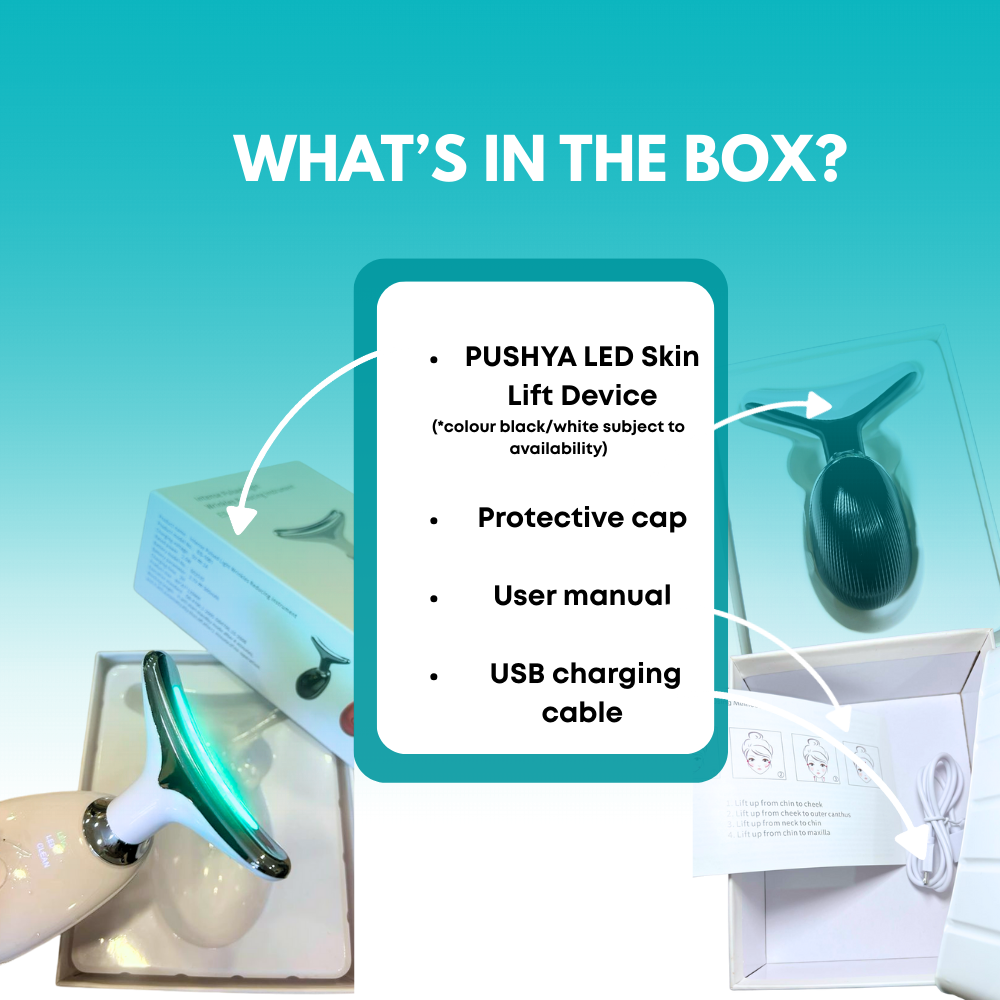 Pushya LED Face Sculptor | Face & Neck Massager for Lifting, Glow & Sculpting