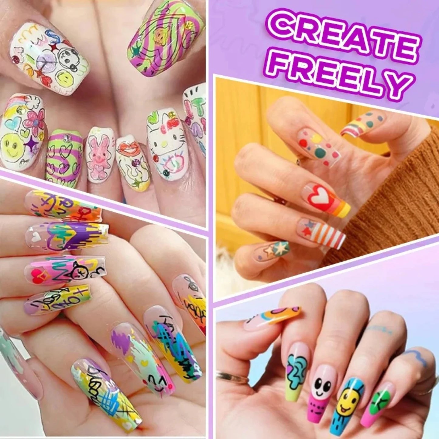 Nail Art Pens Set of 12 Colors