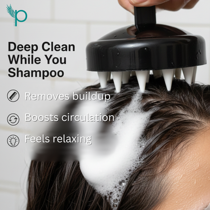 Pushya Silicone Scalp Massager |SET OF 2| – Deep Scalp Cleansing, Anti-Dandruff & Relaxing Head Massage Tool