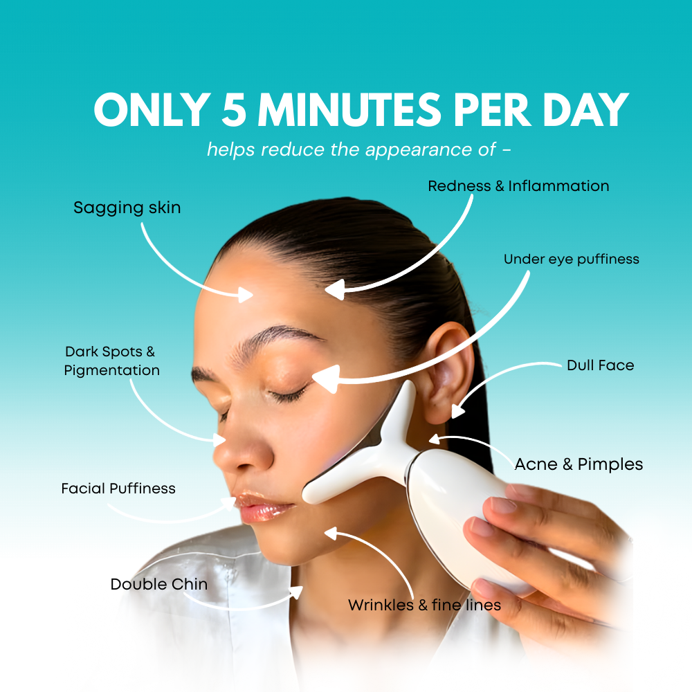 Pushya LED Face Sculptor | Face & Neck Massager for Lifting, Glow & Sculpting