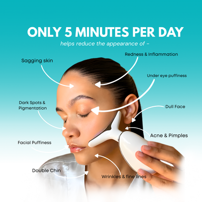 Pushya LED Face Sculptor | Face & Neck Massager for Lifting, Glow & Sculpting