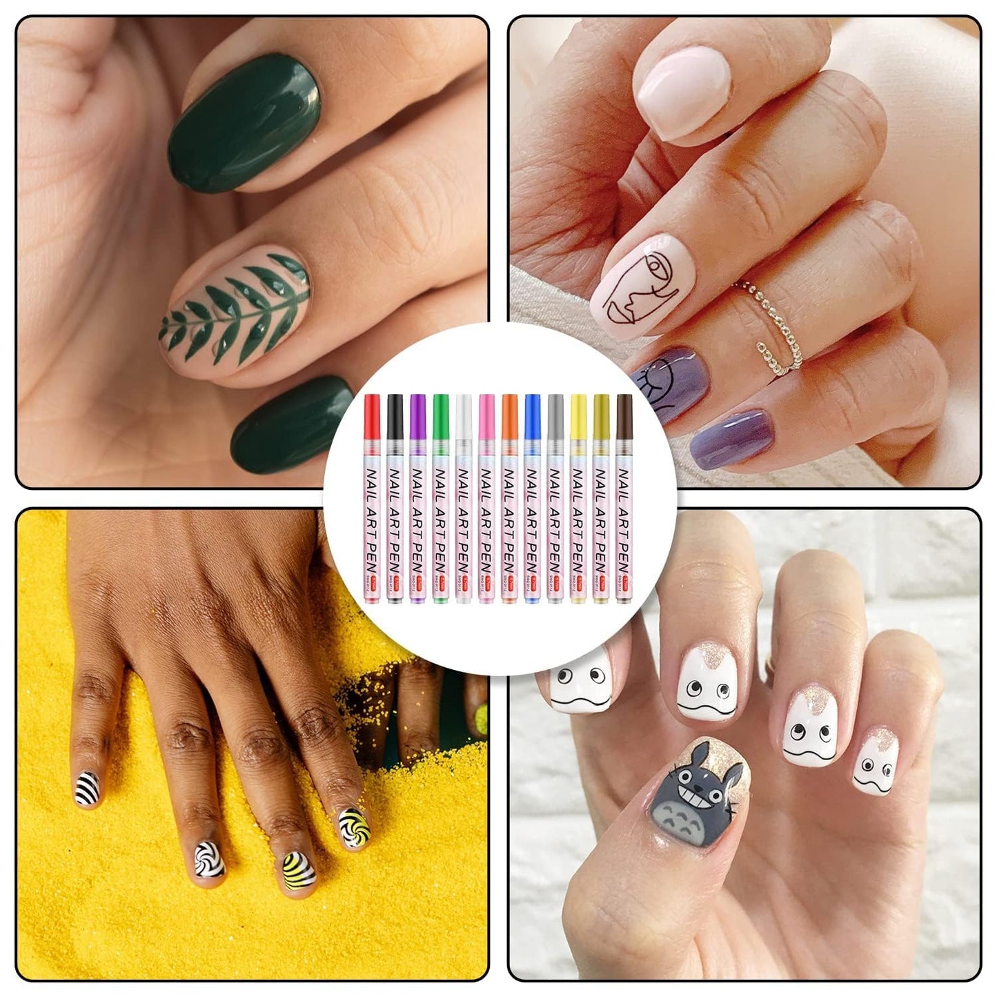 Nail Art Pens Set of 12 Colors