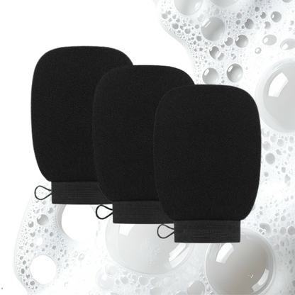 Pushya Moroccan Hammam Body Exfoliating Glove |SET OF 3 |Deep Exfoliation for Tan Removal, Ingrown Hair & Smooth Skin