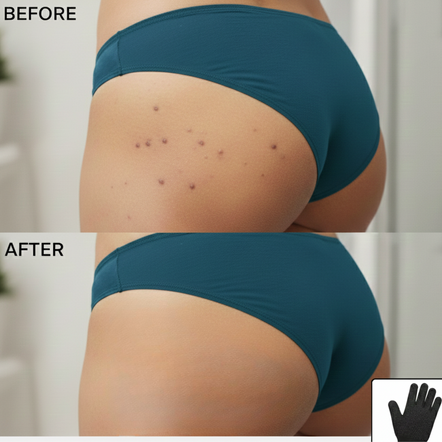 Pushya Moroccan Hammam Body Exfoliating Glove |SET OF 3 |Deep Exfoliation for Tan Removal, Ingrown Hair & Smooth Skin